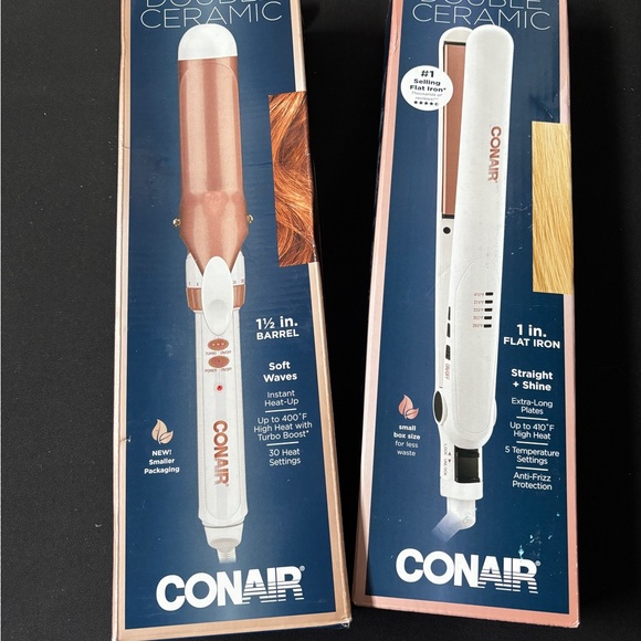 Conair Double Ceramic Curling Iron & Flat Iron  Bundle ? main image 10